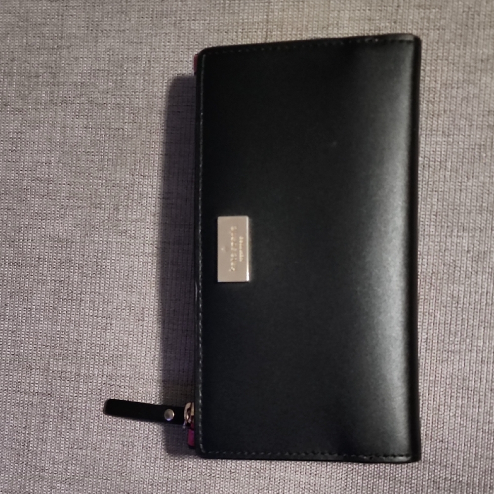 Black Wallet with Gold Accent